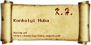 Konkolyi Huba névjegykártya